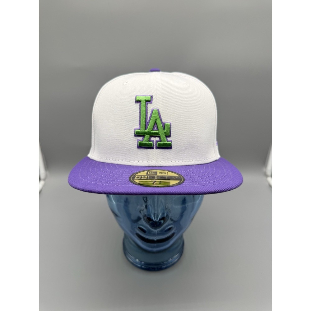 LA Dodgers New Era 59FIFTY 2020 World Series Patch Size 7 3/8 White Purple NEW
